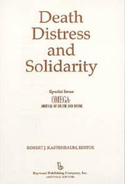 Cover of: Death, distress, and solidarity