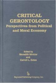 Cover of: Critical Gerontology by 
