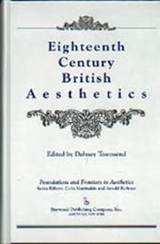 Cover of: Eighteenth-century British aesthetics by Dabney Townsend