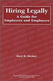Cover of: Hiring legally by Kurt H. Decker