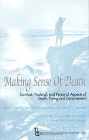 Cover of: Making Sense of Death by Robert G. Stevenson