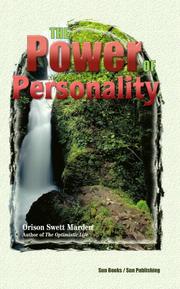 Cover of: The Power of Personality by Orison Swett Marden, Orison Swett Marden