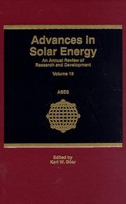 Advances in Solar Energy by Karl Boer