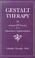 Cover of: Gestalt therapy