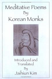 Cover of: Meditative Poems by Korean Monks