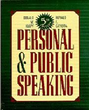 Cover of: Personal and Public Speaking