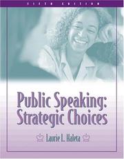 Cover of: Public Speaking: Strategic Choices