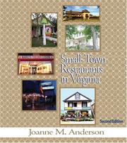 Cover of: Small-Town Restaurants in Virginia by Joanne M. Anderson