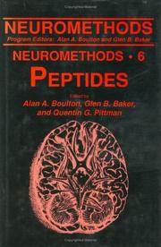 Cover of: Peptides by edited by Alan A. Boulton, Glen B. Baker, and Q.J. Pittman.