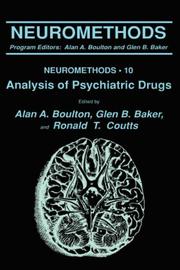 Analysis of psychiatric drugs by Ronald Thomson Coutts