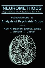 Cover of: Analysis of psychiatric drugs by Ronald Thomson Coutts