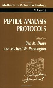 Cover of: Peptide analysis protocols
