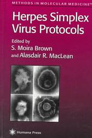 Cover of: Herpes simplex virus protocols by edited by S. Moira Brown and Alasdair R. MacLean.