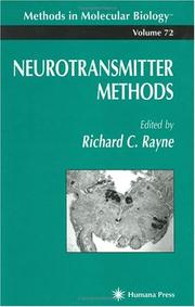 Cover of: Neurotransmitter methods