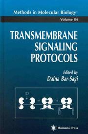 Cover of: Transmembrane signaling protocols by Dafna Bar-Sagi