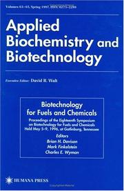 Cover of: Eighteenth Symposium on Biotechnology for Fuels and Chemicals (ABAB Symposium)