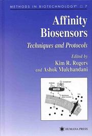 Cover of: Affinity biosensors by edited by Kim R. Rogers and Ashok Mulchandani.