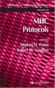Cover of: MHC Protocols (Methods in Molecular Biology) by 