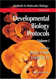 Cover of: Developmental Biology Protocols Volume 1 (Methods in Molecular Biology)