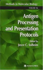 Cover of: Antigen Processing and Presentation Protocols