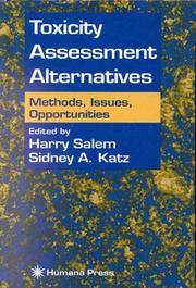 Cover of: Toxicity Assessment Alternatives by 