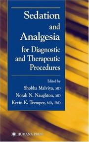 Cover of: Sedation Analgesia for Diagnostic and Therapeutic Procedures (Contemporary Clinical Neuroscience)