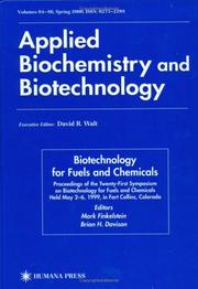 Cover of: Twenty-First Symposium on Biotechnology for Fuels and Chemicals (ABAB Symposium)