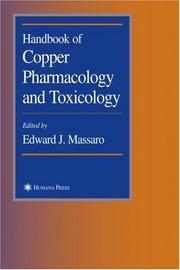 Cover of: Handbook of Copper Pharmacology and Toxicology