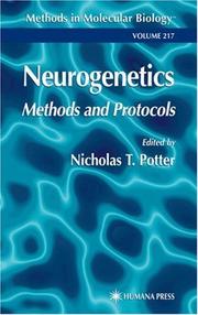 Cover of: Neurogenetics: Methods and Protocols (Methods in Molecular Biology)