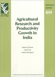 Cover of: Agricultural research and productivity growth in India