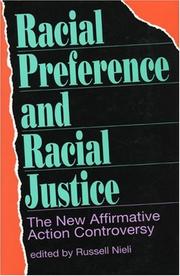 Cover of: Racial Preference and Racial Justice