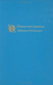Cover of: Climate and literature: reflections of environment