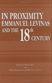Cover of: In Proximity: Emmanuel Levinas and the Eighteenth Century