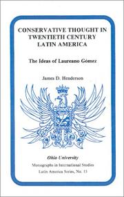 Cover of: Conservative Thought Latin Amer.: The Ideas of Laureano Gomez (Ohio RIS Latin America Series)