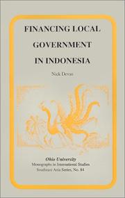 Cover of: Financing Local Govt Indonesia: Mis Sea#84 (Ohio RIS Southeast Asia Series)