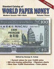 Cover of: Standard Catalog of World Paper Money, Vol. 3 by George S. Cuhaj