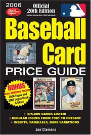Cover of: 2006 Baseball Card Price Guide | 