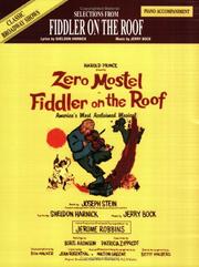 Cover of: Selections from ""Fiddler on the Roof"" / Piano Accompa"