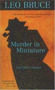 Cover of: Murder in Miniature: And Other Stories