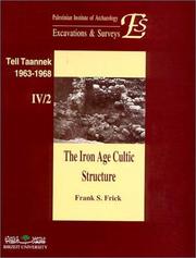 Cover of: The Iron Age Cultic Structure (Tell Taannek 1963-1968, IV/2)
