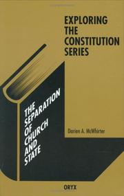 Cover of: The separation of church and state