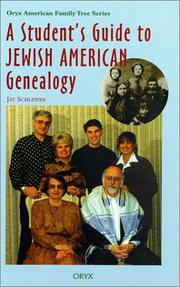Cover of: A student's guide to Jewish American genealogy