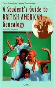 Cover of: A student's guide to British American genealogy