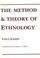 Cover of: The method and theory of ethnology