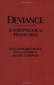 Cover of: Deviance: anthropological perspectives