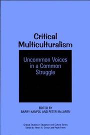 Cover of: Critical multiculturalism: uncommon voices in a common struggle