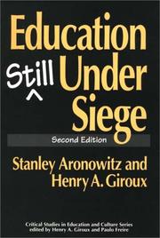 Cover of: Education still under siege