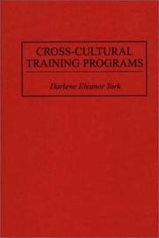 Cover of: Cross-cultural training programs by Darlene Eleanor York