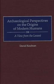Cover of Archaeological perspectives on the origins of modern humans