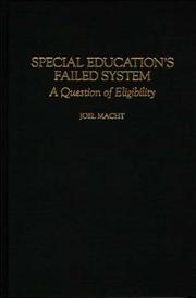 Cover of: Special education